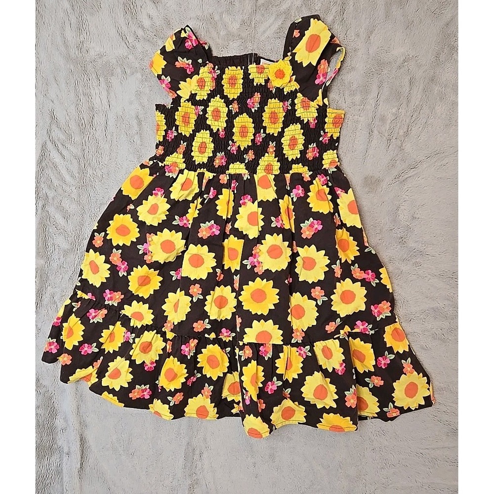 Gymboree Sunflower Dress Girl Size 12 100% Cotton